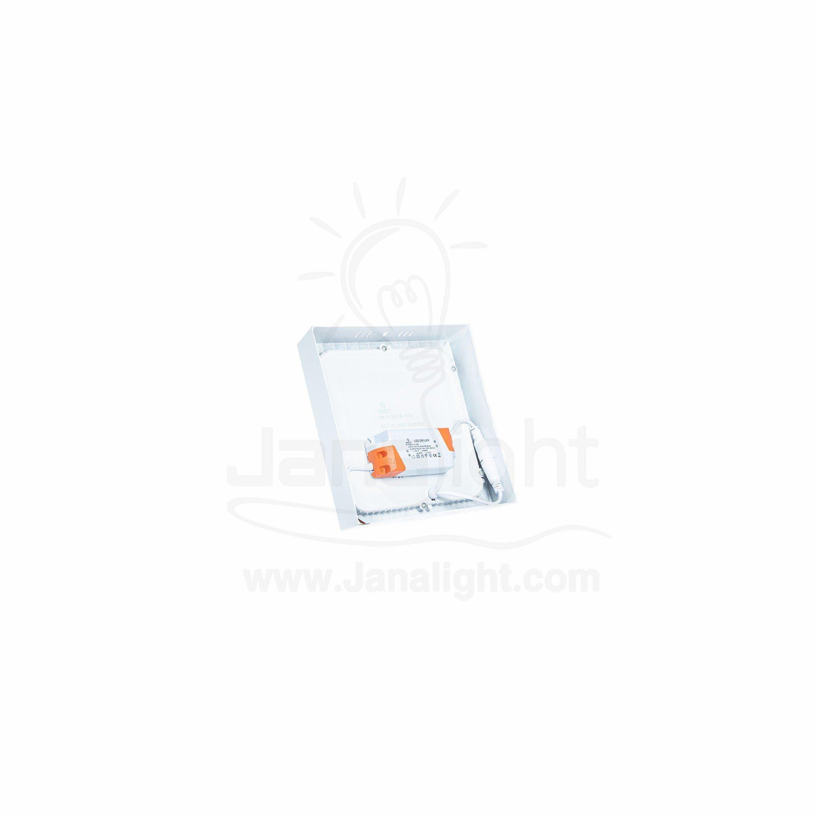 سبوت بانيل 12 وات لطش مربع ابيض جنى لايت Panel Spotlight 12 Watt Square White